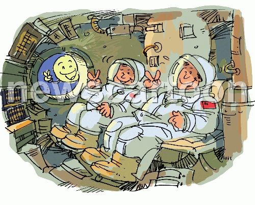 【组图】关于神舟6号的幽默画-温州教育门户网