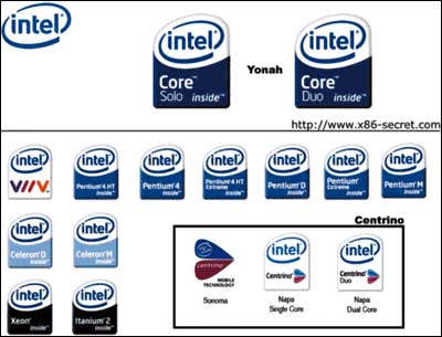 英特尔cpu新商标曝光笔记本cpu不再奔腾
