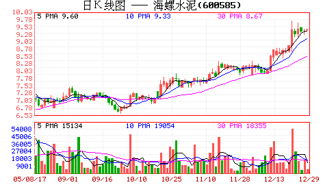 大摩和国际金融公司将以9折多市价投资海螺水泥