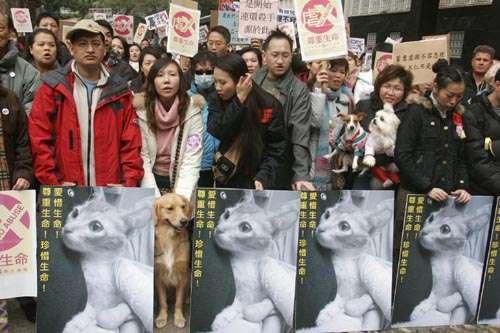 2000港人游行反对虐待动物 倡议提高刑罚
