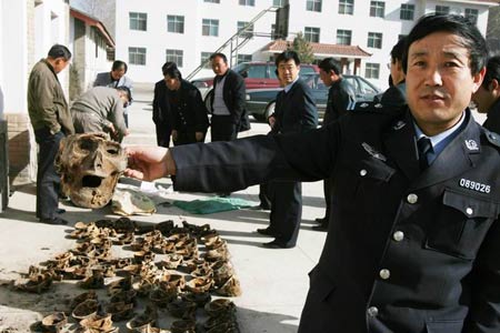 甘肃公安厅称所发现骷髅是否为人骨尚不确定