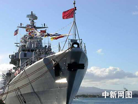 中国海军舰艇赴加州准备中美联合搜救军演(组图)