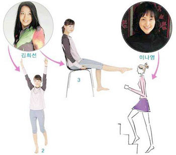 韩星瘦腿 私招美体六妙方