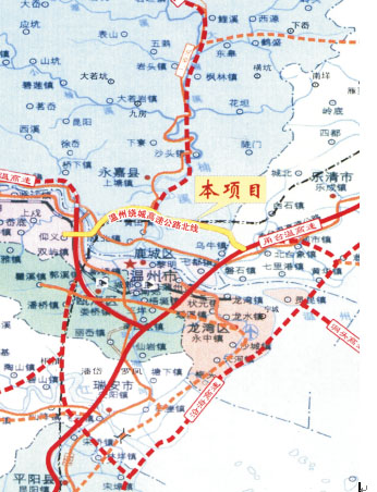 温州绕城高速公路北线乐清市城市总体规划图  北台到北李官高速怎么