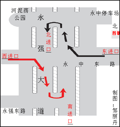 永中东路路口交通疏导