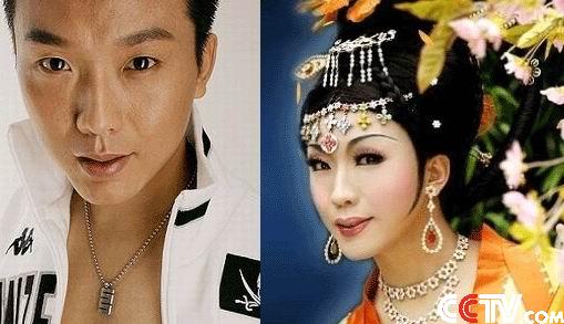 男人戴文胸唱京剧 梅葆玖批星光大道低俗_京