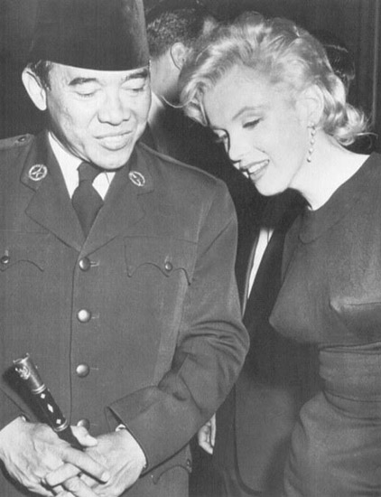 1956年梦露与印尼总统苏加诺