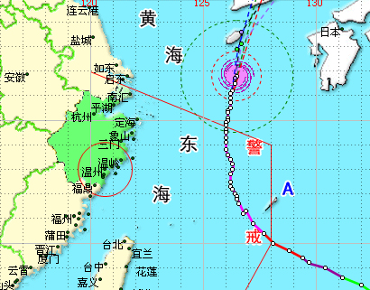 16日报道:受强台风"百合"的影响,我市沿海海面和洞头,北麂,南麂等渔场