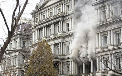 白宫相邻建筑起火切尼身处楼中办公(组图)