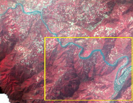 日本卫星观测到北川震后地质破坏情况(组图)