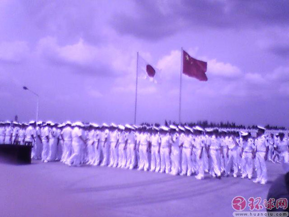 日本海上自卫队涟号驱逐舰抵达中国湛江港(图)
