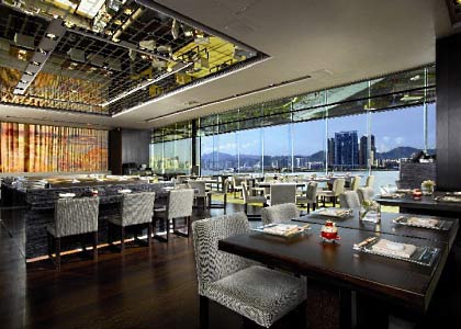 中环四季酒店经典日式料理店:尽收维港景色_金