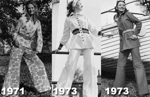 70年代喇叭裤套装正在流行