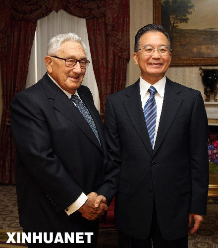 温家宝会见美国前国务卿基辛格(2008-09-24 0