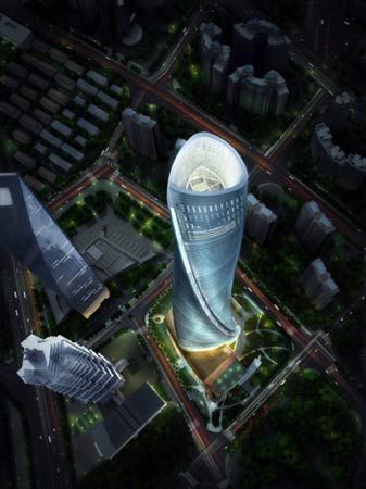 我国最高楼上海中心明日(组图)