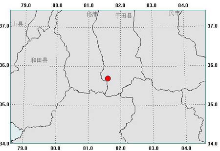 新疆于田县11日晚间发生4.8级地震(图)