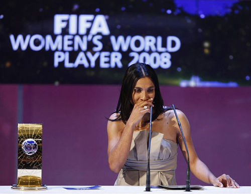 <em>巴西女足</em>运动员<em>玛塔</em>获得国际足联2008年世界