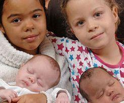 罕见的两对<em>黑白双胞胎</em>(图)_<em>黑白双胞胎</em> <em>黑白</em>孪