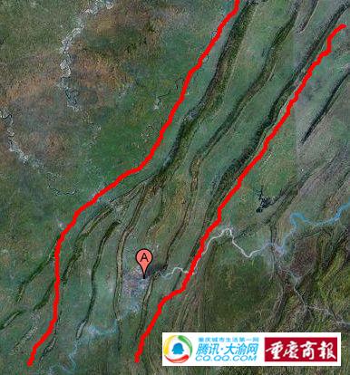 快讯:谷歌卫星地图曝重庆地形似"观音圣手"图片