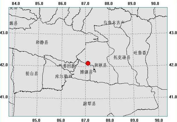 新疆和硕县发生3.6级地震(图)