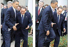 组图：奥巴马拒与贝卢斯科尼握手
