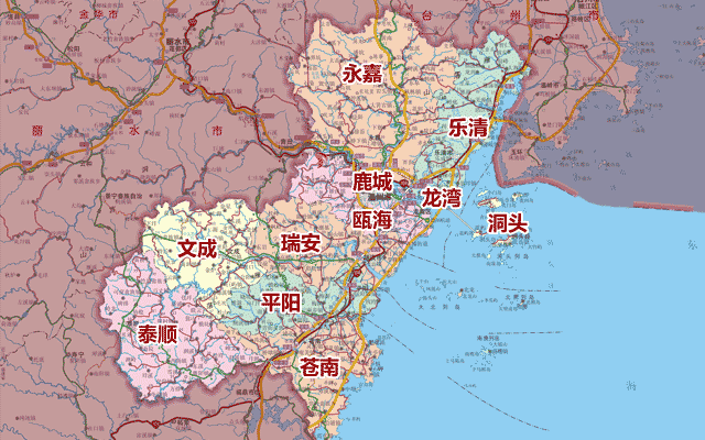 温州市地图