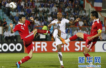 世界杯热身赛：中国1:0战胜法国