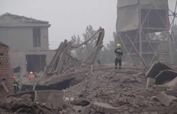 组图:河南平顶山凤凰岭煤矿爆炸现场