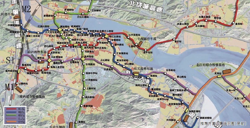温州将建5条轨道交通 128个站点的方位区间确定