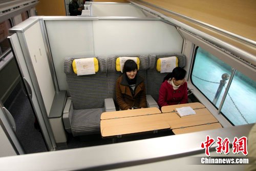 新型动车组将亮相江西高铁 设有"私密包房"