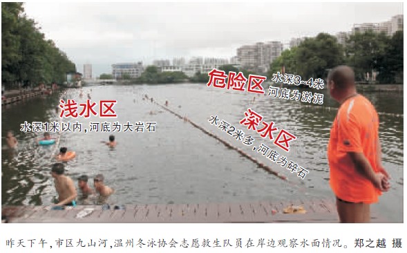 九山河游泳误入危险区 湖南小伙河中挣扎呼救