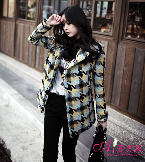 练就<em>格子外套搭配</em>法则 你就是女王_休闲娱乐_