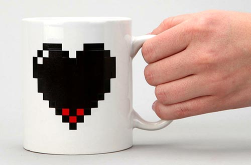像素爱心马克杯 - 家居频道 - 温州网
