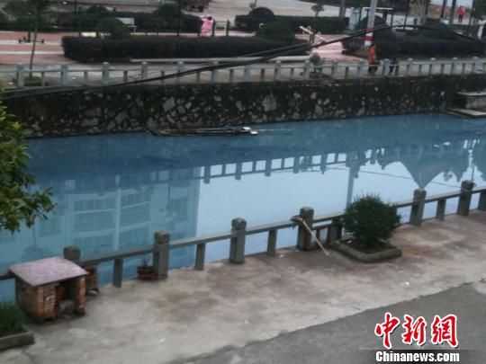 温州因乳胶水泄漏现“蓝色多瑙河”(图)