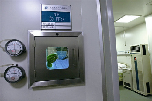 温州市区三家医院特辟“负压病房”