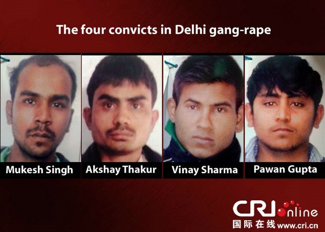 印度黑公交轮奸案4名成年被告被判死刑