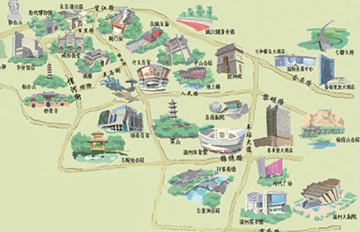 鹿城手绘旅游地图遭质疑 多处路名标注存错误