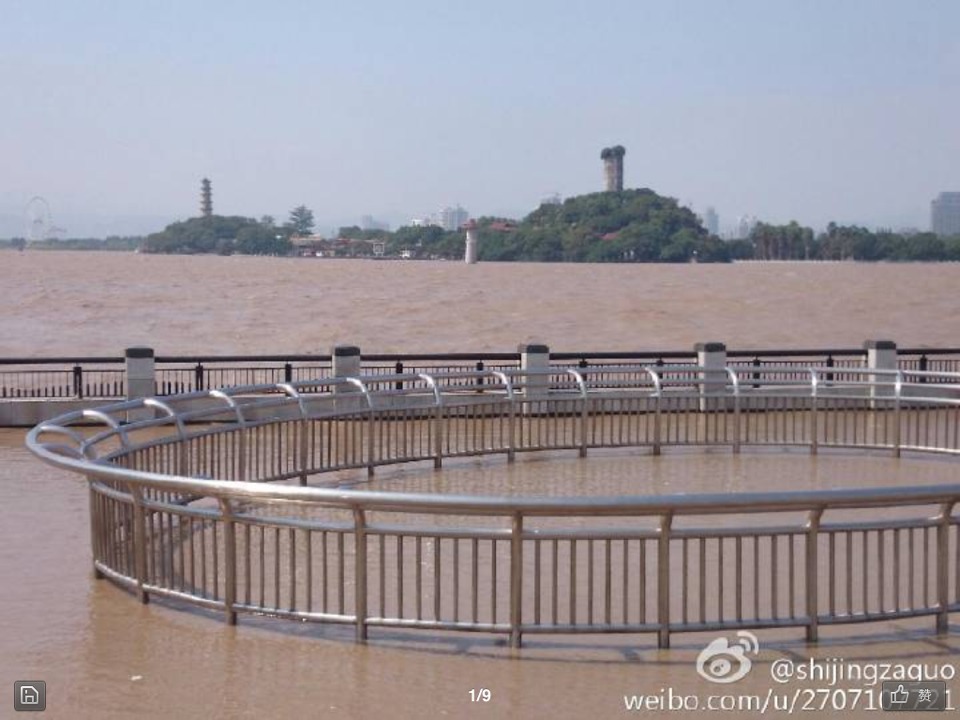 潮位上涨江水倒灌 温州三大江迎来今年最高潮水位