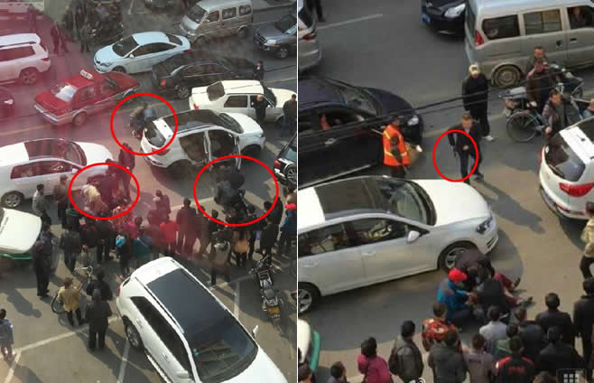 吉林警方街头持枪抓捕3名嫌犯 市民近距离围观