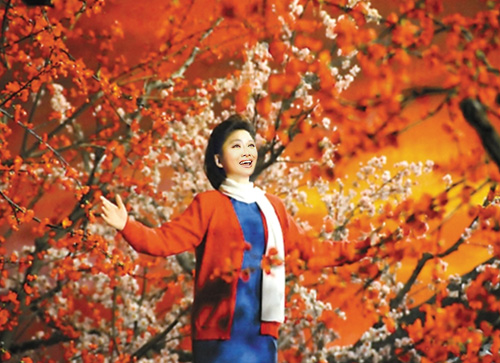 中国歌剧舞剧院著名演员韩延文演唱《红梅赞》剧照.