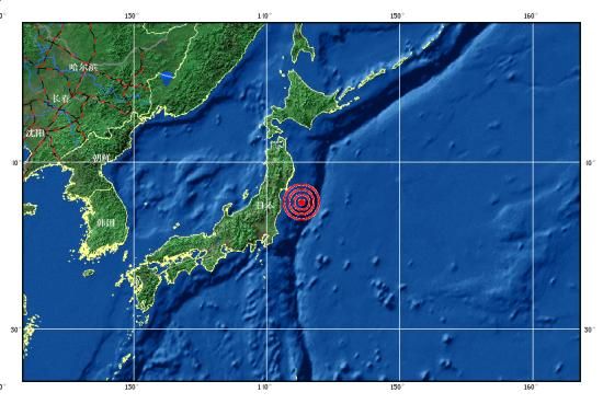 日本本州东海岸附近海域发生6.8级地震