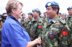 中国第八批驻利比里亚维和部队授勋仪式举行