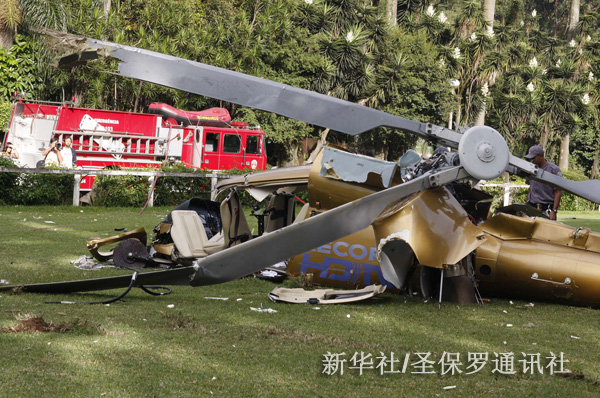 巴西圣保罗一架直升机坠毁