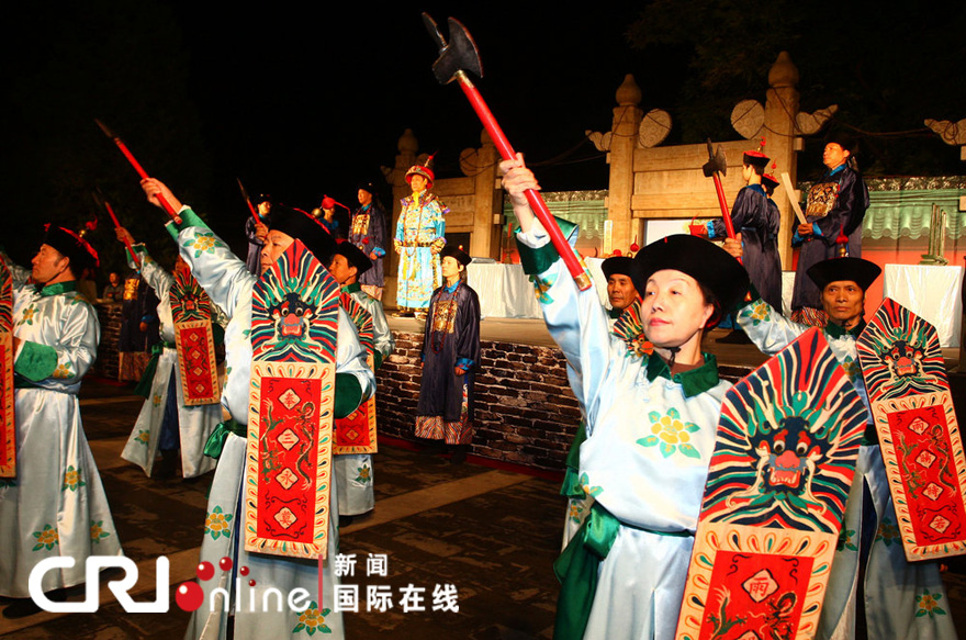 9月21日晚,北京月坛祭台,祭月仪式现场.