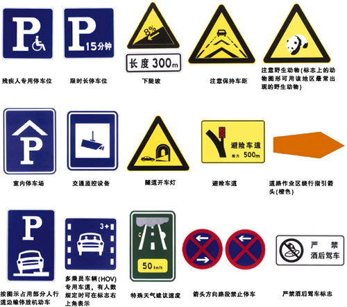 停車位標誌多達十幾種新版交通標誌很細很人性