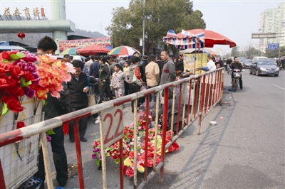 溫州景山花鳥市場門口每到週日就成馬路市場