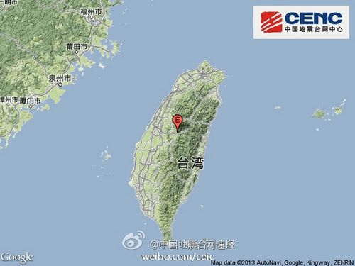 臺灣南投縣發生6.5級地震 是921後最大地震