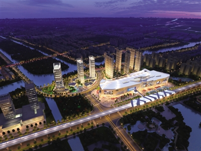 万象城购物中心效果图云天楼洲际广场效果图站前商贸区鸟瞰效果图近日