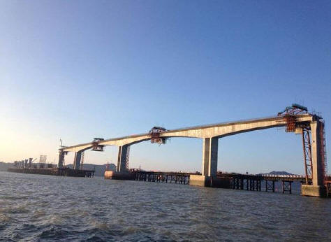 洞头峡跨海特大桥主桥顺利合龙