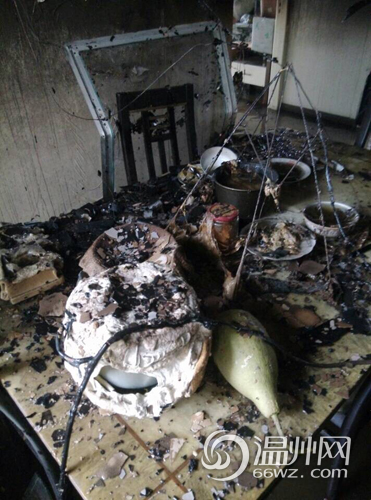 餐桌上一片狼藉